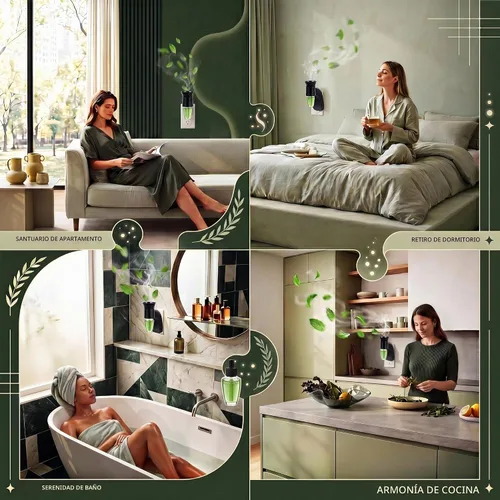 Vista 7 de Paquete de 1 enchufe de fragancia de pared compatible con repuestos de Bath & Body Works, color negro Compatible con repuestos WallFlower de Bath