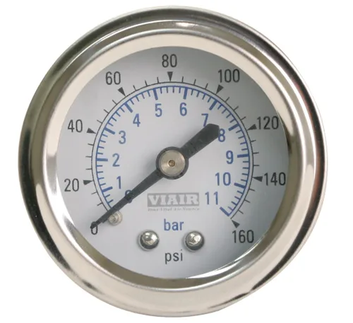 Vista 4 de Viair 90085 160 PSI 1.5" Medidor de aire de una sola aguja Negro