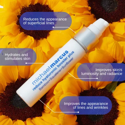 Vista 3 de Michael Marcus Reduce Hyaluronic Booster Plus – Suero facial para reducir líneas finas y arrugas – Suero facial hidratante para mujeres y hombres