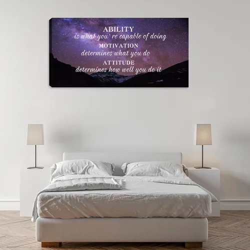 Vista 3 de Unbruvo Arte de pared motivacional para oficina, lienzo grande de 40 x 20 pulgadas con citas inspiradoras, impresiones de actitud motivacional