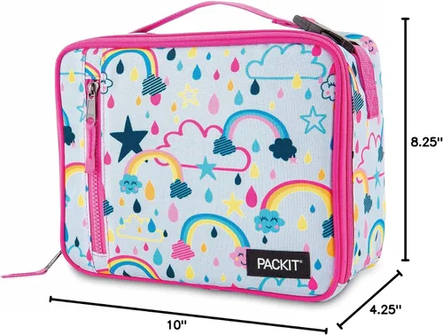 Vista 8 de PackIt Lonchera clásica congelable, Spaceman, fabricada con tecnología EcoFreeze plegable, reutilizable, cierre de cremallera y lonchera clásica