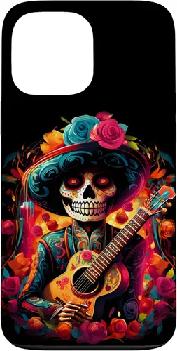 Vista 23 de iPhone 16 Sugar Skull Day of the DEAD Dia de Los Muertos Mariachi Case