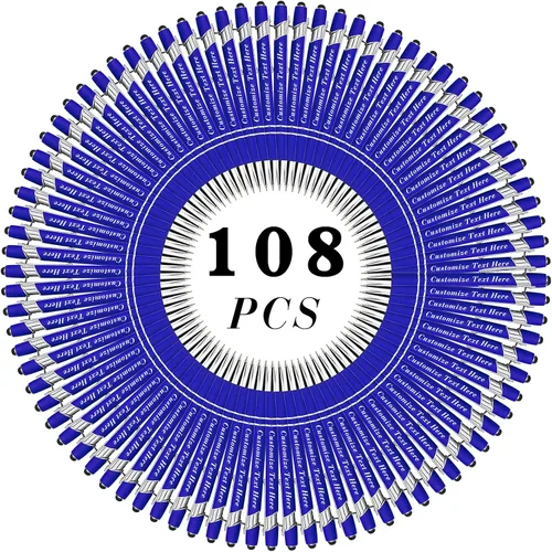 Vista 102 de Bolígrafos personalizados a granel con punta de lápiz capacitivo, 12 bolígrafos personalizados con logotipo de mensaje con nombre, bolígrafos