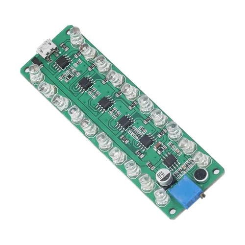 Vista 6 de LED VU Medidor de Nivel de Audio Indicador Control de Voz 5V-12V Ritmo Musical Visualizador Protección de Polaridad Inversa
