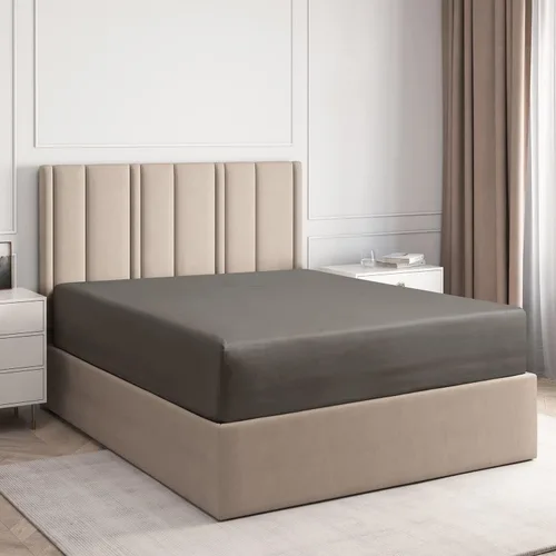Vista 23 de Sábana bajera ajustable de algodón de 400 hilos tamaño individual – Calidad de hotel 100 % algodón – Suave y sin arrugas – Bolsillos profundos – Se