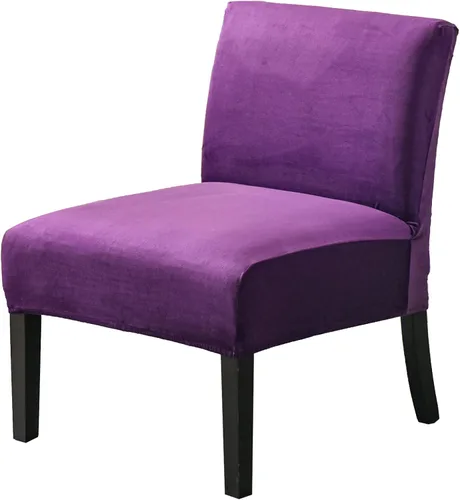 Vista 28 de JIAN YA NA Funda para silla decorativa sin brazos, funda elástica para silla sin brazos, fundas de elastano para sillas sin brazos, funda para silla