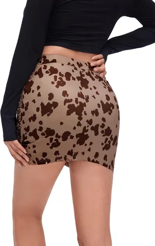 Vista 2 de Verdusa Minifalda elegante fruncida de cintura alta para mujer