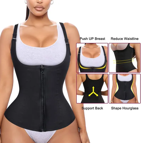 Vista 2 de REYEOGO Entrenador de cintura para mujer, chaleco de control de abdomen posparto, faja deportiva moldeadora de cintura