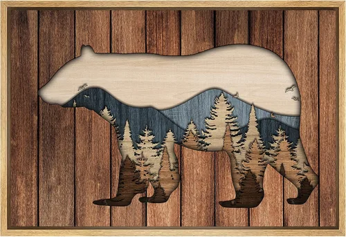 Vista 21 de SIGNWIN Lienzo enmarcado para pared, decoración de habitación preparada, guepardo africano, gato, caricatura, dibujos de naturaleza, animales