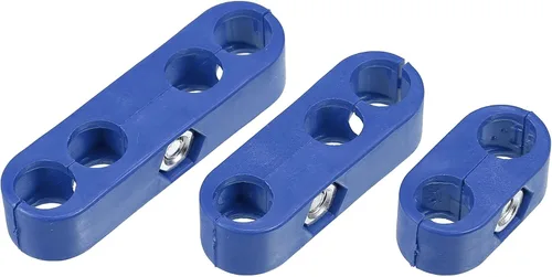 Vista 5 de X AUTOHAUX 2 Unidades 0.276 in-0.315 in Motor de coche Bujía Separador de Alambre Telares Divisor Organizador Abrazadera Plástico Azul