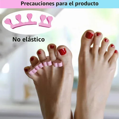 Vista 5 de Separadores de dedos de espuma suave para mujer, 12 espaciadores de pedicura para mujer