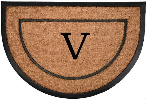 Vista 17 de Home & More Calloway Mills - Felpudo con monograma de medio círculo, letra (M, 24 x 36 pulgadas)