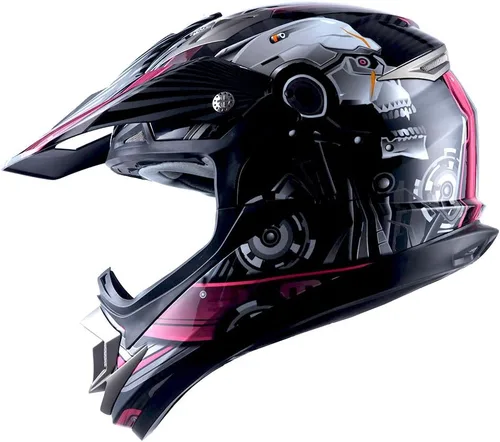 Vista 15 de 1Storm Casco de motocross para adultos, todoterreno, MX, BMX, ATV, motocross, mecánico, HGXP14B, fibra de carbono, negro, HGXP14B
