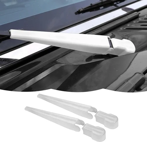 Vista 15 de RT-TCZ Limpiaparabrisas delantero, limpiaparabrisas delantero, decoración de accesorios exteriores compatibles con Jeep Wrangler JK JKU 2007-2018
