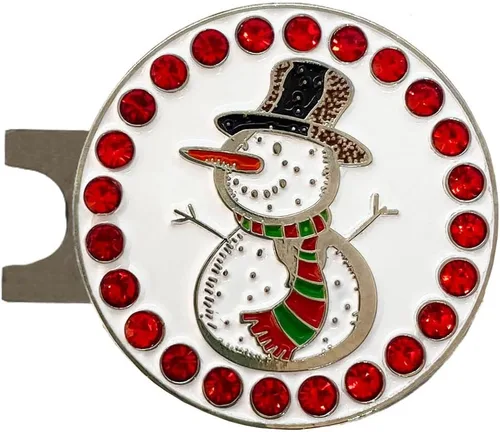Vista 15 de Giggle Golf Marcador de bola brillante con clip para sombrero, colección Holiday Bling - Divertidos regalos de golf de temporada para mujeres
