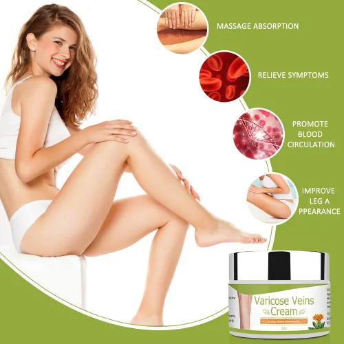 Vista 4 de Crema para venas varicosas, crema corporal, crema natural y pura para venas varicosas para piernas elimina las venas varicosas y las arañas