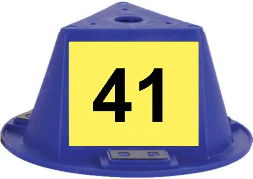 Vista 21 de Toppers magnéticos para techo, sombreros magnéticos para automóvil, juego de 10 unidades, con numeración (azul, numerados del 1 al 10)