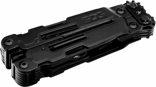 Vista 4 de SOG PowerAccess Deluxe Multiherramienta de Acero Inoxidable de Servicio Pesado Todo Uso con Funda de Nylon, Dos Hojas de Cuchillo, Abrelatas y Negro