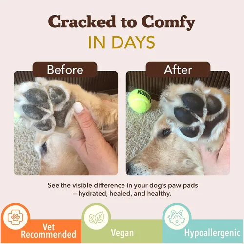 Vista 2 de Natural Dog Company Paquete de bálsamo calmante y palito para perros – Hidrata, cura y protege las patas secas y agrietadas – Bálsamo para patas