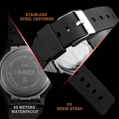 Vista 4 de SKMEI Reloj de pulsera impermeable para mujer, reloj de pulsera para dama, reloj de cuarzo analógico casual para mujer