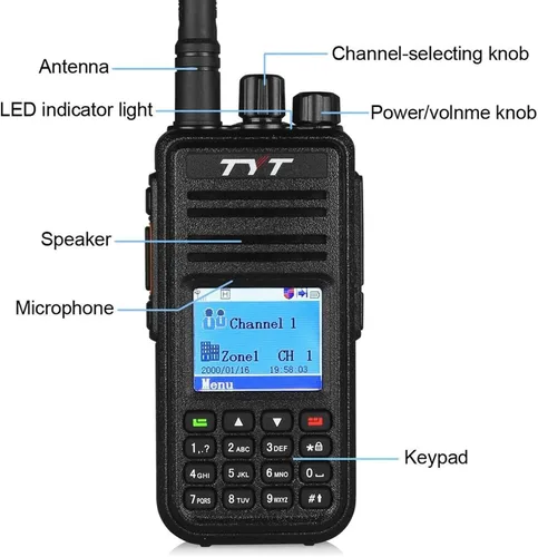 Vista 2 de TYT MD-380, walkie-talkie DMR/Moto TRBO
