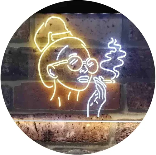 Vista 15 de ADVPRO Señal de neón LED de doble color rojo y azul para fumar mujer mala perra cueva cobertizo cueva st6s43-i3869-rb