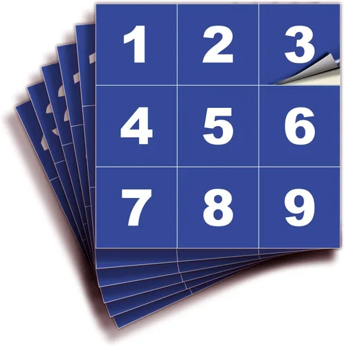 Vista 27 de iSYFIX Calcomanías negras de números consecutivos – 1 a 50, 1 pulgada, 1 juego – Vinilo autoadhesivo de alta calidad ideal para inventario