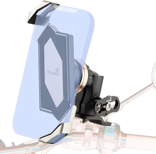 Vista 9 de Clampod HAWK1-PH05 - Soporte para teléfono, base de abrazadera para manillar de motocicleta y varios vehículos, ajustable, estable, brazo de doble