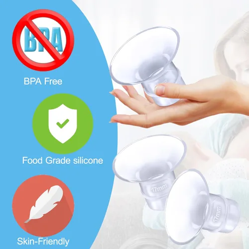 Vista 5 de Juome 6 piezas de insertos de brida de 0.669 in compatibles con el extractor de leche portátil Momcozy S12 Pro/S9 Pro/S12/S9