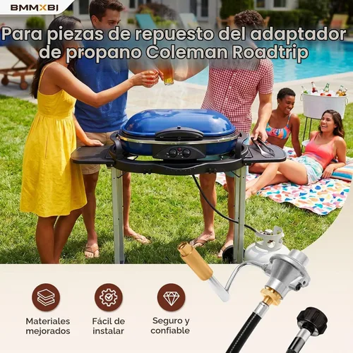 Vista 5 de Roadtrip Swaptop - Regulador de parrilla con adaptador de propano de 5 pies