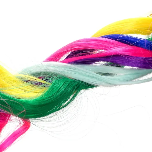 Vista 4 de SWACC 22 piezas de colores para fiestas con clip en extensiones de cabello multicolor