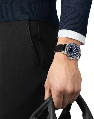 Vista 5 de Tissot Supersport GTS LG QTZ SS LTH BL IND, Negro -, Moderno