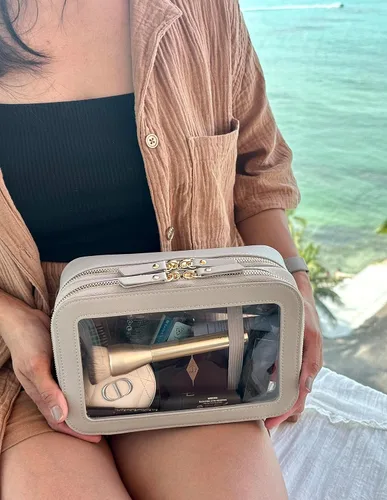 Vista 2 de JAZD Bolsa de cosméticos transparente para mujer