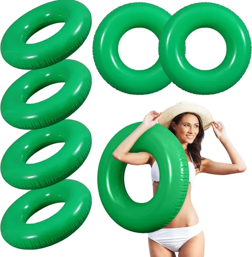 Vista 29 de JellyArch 6 piezas de flotadores inflables para piscina de 28 pulgadas, tubo de natación a granel para adultos, flotadores de piscina