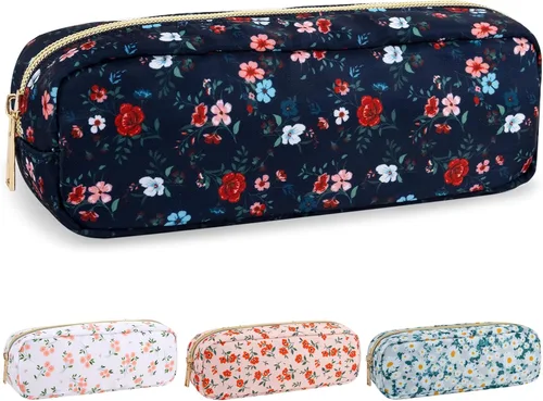 Vista 30 de izuzta Nylon Lager Pequeño Slim Mini Maquillaje Bolsa Organizador, Beige, Viajes