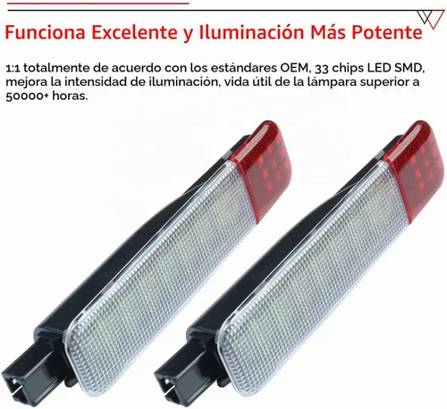 Vista 6 de 4 luces LED de cortesía para puertas para Chevy Silverado GMC C/K Compatible con Sierra 1500 2500 3500, Suburban, Avalanche, Hum-mer H2 Yukon