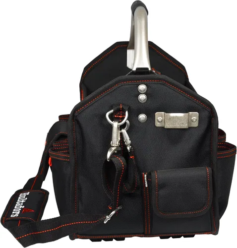 Vista 10 de Hultafors Work Gear HT5587 - Portaherramientas con parte superior abierta, 32 bolsillos, bolsa de herramientas de poliéster balístico resistente