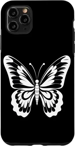 Vista 13 de Funda gráfica de mariposa blanca y negra para iPhone 16