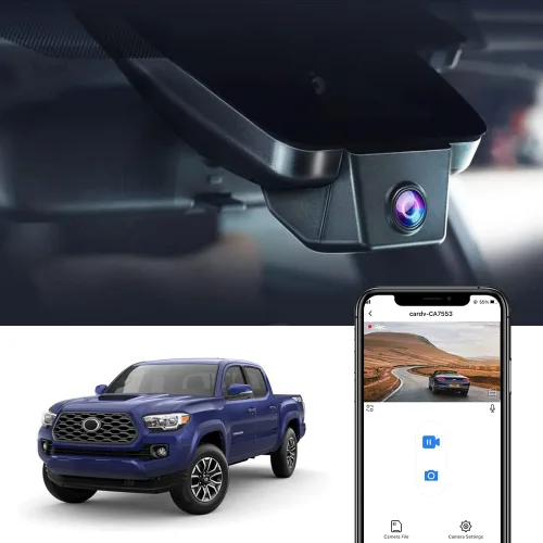 Vista 11 de Fitcamx Cámara de Tablero Delantera 2K y Trasera 1080P se Adapta para Toyota Tacoma 2018 2019 2020 2021 2022 2023 Limited SR5 SR TRD Sport Off-Road