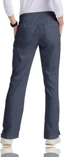 Vista 2 de Grey's Anatomy - Pantalón de uniforme médico de frente plano, con 6 bolsillos, para mujer