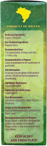 Vista 2 de Wild Apiary - Gotas líquidas de propóleo verde brasileño, extracto de propóleo de abeja glicólico sin alcohol, sin cera, sin azúcar, 1.0 fl oz