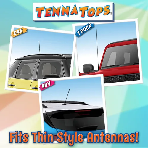 Vista 3 de Summer Fun Beach Ball - Accesorio para antena de automóvil, camión, SUV, para antena de estilo delgado