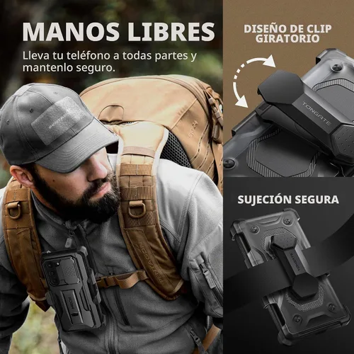 Vista 7 de TONGATE - Funda para Z Fold 5, con ranura para S Pen y pantalla de privacidad, color negro Kickstand & Belt Clip, Anti-Spy, Holster, Hinge
