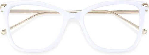 Vista 5 de FEISEDY Marco de gafas de ojo de gato de gran tamaño con lentes transparentes para mujer, B2460