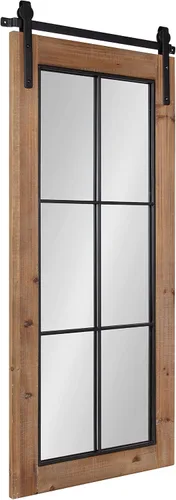 Vista 10 de Kate and Laurel Cates Farmhouse - Espejo de pared para ventana, 22 x 37, blanco, sofisticado espejo de panel de 4 paneles para pared