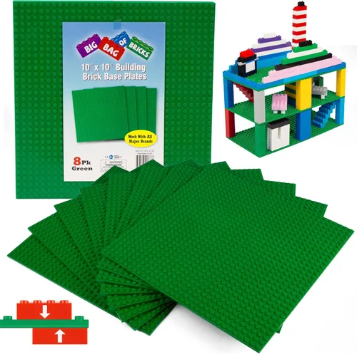 Vista 9 de Placas base clásicas para ladrillos de construcción, placas azules de 10 x