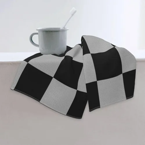 Vista 8 de Ouqiuwa Toallas de mano suaves de carreras en blanco y negro de 27.5 x 15.7 pulgadas, toalla de baño fina, regalo de decoración de baño pequeño