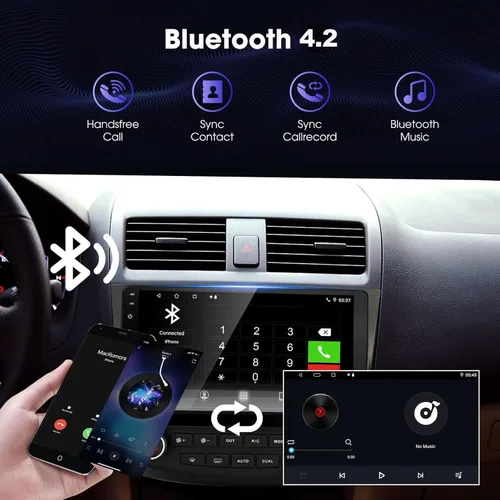Vista 7 de Para Honda Accord 7th 2003-2007 Android Car Stereo, Carplay integrado y Android Auto, pantalla táctil capacitiva de 10 pulgadas, unidad