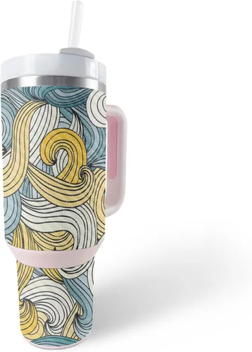 Vista 19 de MightySkins Skin - Vaso de vinilo compatible con Stanley The Quencher H2.0 FlowState de 40 onzas – Puppy Fall Funda protectora de vinilo duradera
