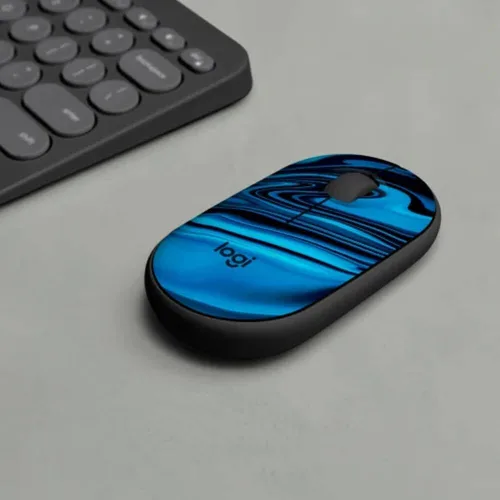Vista 6 de Logitech Mouse inalámbrico M340 con impresiones de edición limitada, receptor USB y clics silenciosos, mouse inalámbrico portátil para laptop, PC